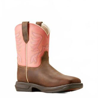 Ariat Womens Anthem Shortie Mila Western Boots In Pink Brown Leather