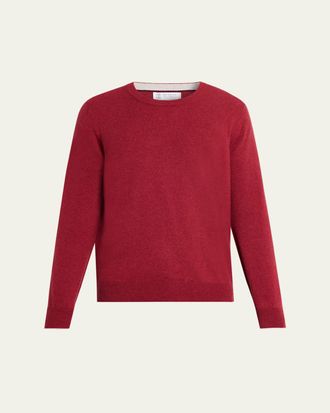 Brunello Cucinelli Mens Cashmere Knit Crewneck Sweater