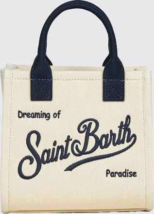 MC2 Saint Barth Borsa Vanity in twill di cotone con logo ricamato