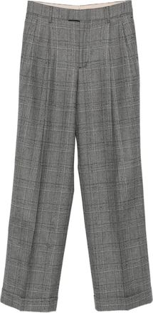 Berwich Pantaloni a quadri con pieghe - Nero