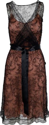 Moschino Lace Dress with Pink Camisole - 10s