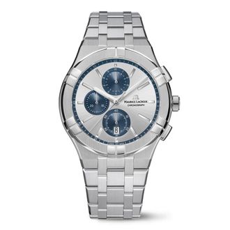 Maurice Lacroix Chronograph Silver-tone Dial Mens Watch AI118-SS002-230-1