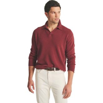 Naadam Lightweight Cashmere Relaxed Polo in Brick Red at Nordstrom, Size Xx-Large