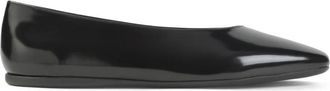 Prada Schoenen, Dames, Zwart, 40 EU, Leer, Brushed Leather Ballerinas