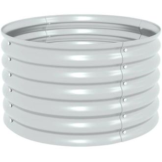 vidaXL Arriate De Acero Galvanizado Plateado 80x80x44 Cm Vidaxl