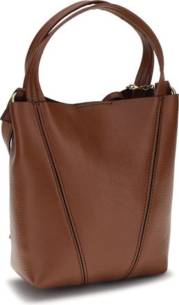Chlo&eacute; Womens Shoulder Bag Spin Blushy Brown Calf Leather