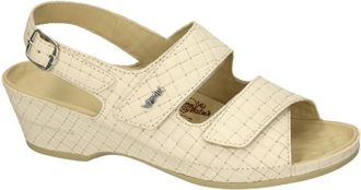 Vital Schoenen, Dames, Beige, 40 EU, Leer, 241732 EVA Sandaal