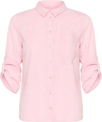 Part Two Roze Nectar Chambrey Overhemdblouse - Dames - Overhemden - Roze - XS - Overhemden