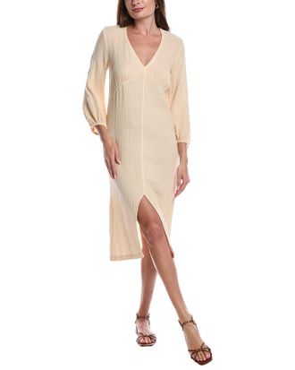Nation Ltd Nation Ltd Olpa Ballon Sleeve V-Neck Midi Dress