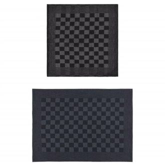 vidaXL Juego De Pa&ntilde;os 50 Unidades Algod&oacute;n Negro Y Gris Vidaxl