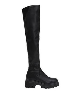 8 by YOOX STRETCH OVER-THE-KNEE LUG SOLE BOOTS
