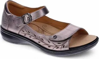 Revere Comfort Shoes Womens Lagos Mary Jane Sandal In Grey