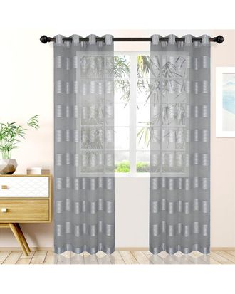 Superior Dalisto Rope Textured Sheer Curtain Set Of 2 With Grommet Top Header