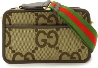 Gucci Pre-owned Cross Body Bags, female, Brown, Size: ONE SIZE Pre-owned Canvas gucci-bags