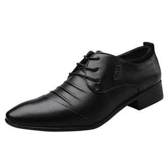 Generic Mens Lace Up Dress Shoes, Formal Wedding Shoe Pointed Toe Business Shoes Low Sole Suit Shoe Trendy and Versatile Causal Loafers for Driving and Walkin