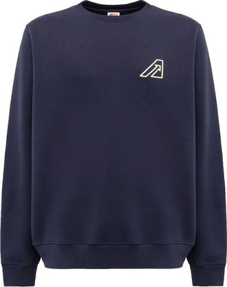 Autry Icon Crew Neck Sweatshirt - Heren - Sweatshirts - Blauw - S - Katoen - Hoodies & sweatvesten