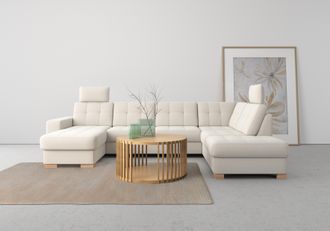 Sit&more Wohnlandschaft »Quincy U-Form« wahlweise mit Bettfunktion und Bettkasten