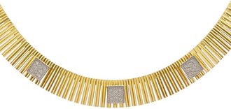 Meshmerise 18K Over Silver 0.12 Ct. Tw. Lab-Grown Diamond Necklace