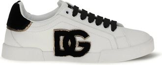 Dolce & Gabbana Zapatillas de piel con logo - Shoes - Mujer - Blanco - 37 1/2 EU