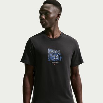 Nike Paris Saint-Germain Nike Mens Soccer T-Shirt in Black | IB4081-010