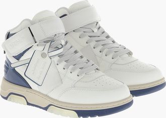 Off-white High Sneakers OUT OF OFFICE in Hammered Leather Off-White