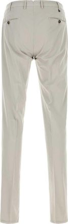 Pantaloni Torino Mens Stretch Cotton Blend Silkochino Trousers Beige Silk Elastane