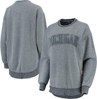 Pressbox Womens Pressbox Navy Michigan Wolverines Ponchoville Pullover Sweatshirt at Nordstrom, Size Medium