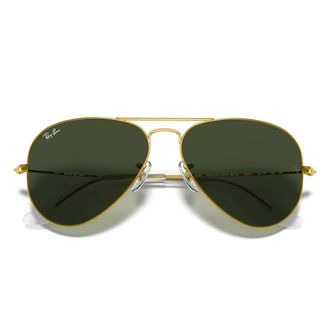 Ray-Ban Sunglasses, unisex, Yellow, Size: 55 MM Aviator Rb3025