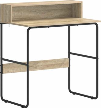 vidaXL Escritorio Con Almacenamiento Roble Sonoma 80 X 50 X 91 Cm Vidaxl
