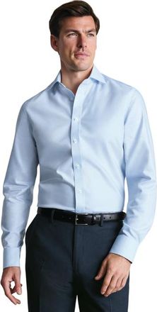 CHARLES TYRWHITT Non-Iron Greenwich Weave Cutaway Shirt in Cornflower Blue at Nordstrom, Size 16.5 - 34