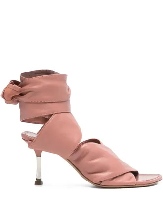 PARIS TEXAS Lorena lace-up sandals - women - Calf Leather/Calf Leather/Calf Leather/Rubber - 38 - Pink