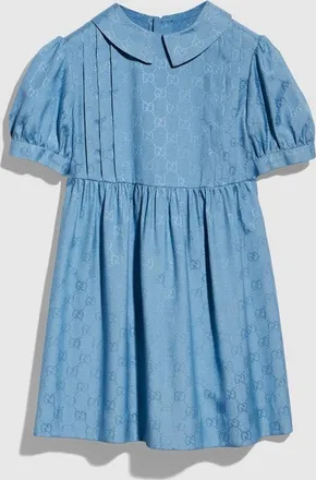 Gucci Kids - GG Viscose Silk Dress, Blue