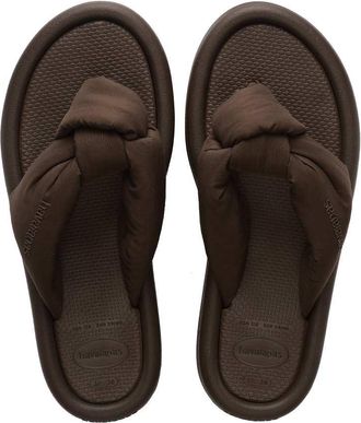 Havaianas Infradito boh&eacute;mien super imbottite marrone scuro