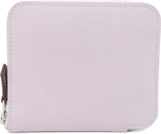 Herm&egrave;s Pink Epsom Leather Silk Coin Purse/Coin Case (Pre-Owned)