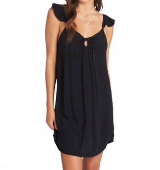 Roxy Future Thoughts Woven Strappy Mini Dress In Anthracite