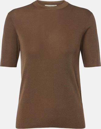 The Row Ozzi silk-blend T-shirt