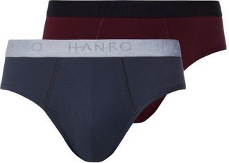 Hanro Cotton Essentials 2-Pack Cotton Briefs in Barolo /Ombre Blue at Nordstrom, Size Xx-Large