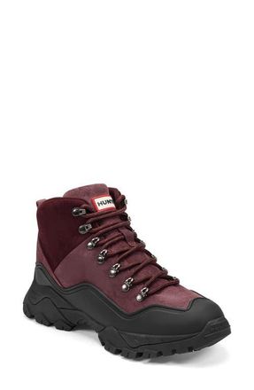 Hunter Jasper Waterproof Hiker Boot in Dark Red at Nordstrom, Size 8