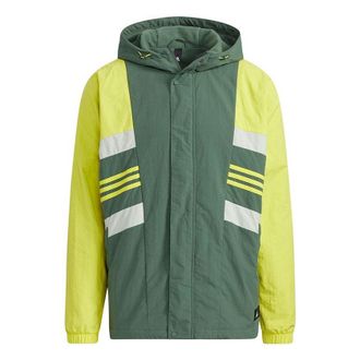 adidas MENS Casual Sports Hooded Jacket Green H17983