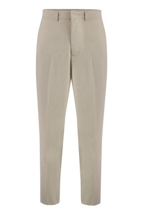 Department Five Beige Flat Front Trousers