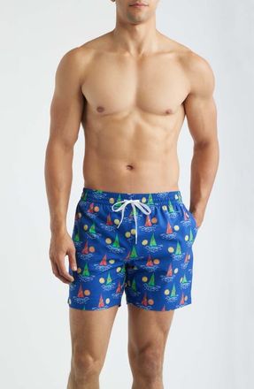 Chubbies Come Sail Away 5.5-Inch Swim Trunks in Bright Blue at Nordstrom, Size Xx-Large