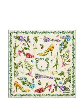 Ferragamo bedrukte zijden Foulard
