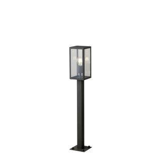 Netlighting Mirage Outdoor Bollard Lantern Anthracite IP44 E27 in Black