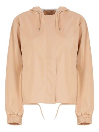 Rains hooded snap-button rain jacket - women - Polyester - M - Neutrals