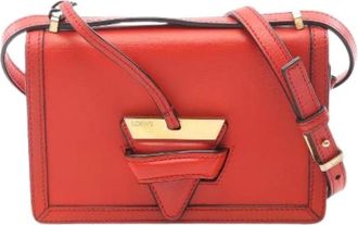 Loewe Pre-owned Cross Body Bags, female, Red, Size: ONE SIZE Pre-owned Leather Shoulder Bag