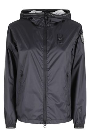 Blauer Black Anawan Hooded Glitter Patch Polyamide Jacket