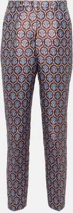 Etro Cropped jacquard slim pants