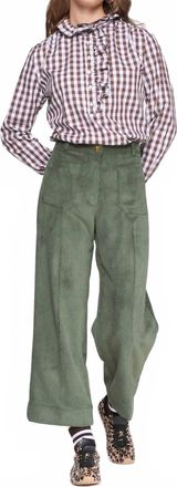 Vilagallo Dorin Cropped Trouser In Green