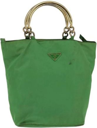Prada Pre-owned Tote Bags, female, Green, Size: ONE SIZE Pre-owned Tote Bag