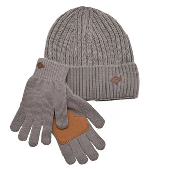 Widdop and Co Widdop & Co. Mens Hat & Gloves Gift Set - Harvey Makin Layers Design in Grey - Stylish Fashion Accesssories